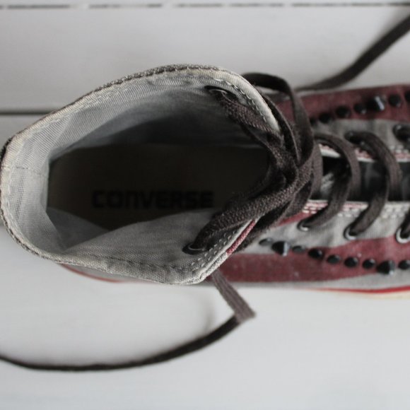 Converse All-Star Hi-Top USA Faded Flag Studded Sneaker, Size 6 - Picture 6 of 6